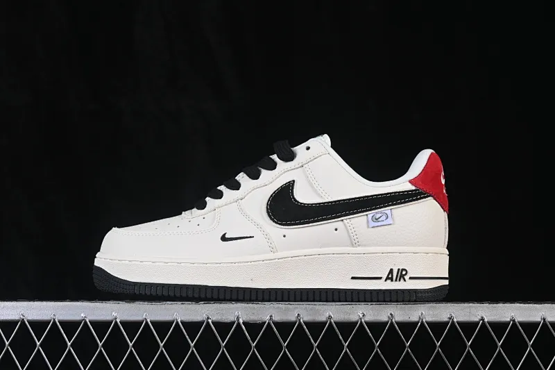 All categories Nk Air Force 1 Air Force series Nk Air Force 1 Low Air Force low-top Nike Air Force 1'07 Low Retro beige black red Air Force 1 low-top casual sneakers DD1982-324